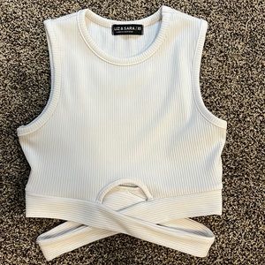 Cropped Cross Tank Top